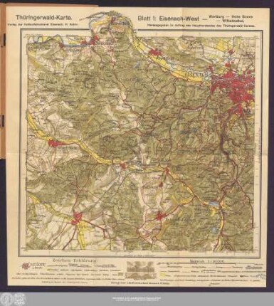 Thüringerwald-Karte. Blatt 1: Eisenach-West — Wartburg — Hohe Sonne — Wilhelmsthal.