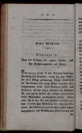 Erster Abschnitt. Ganze Zahlen.