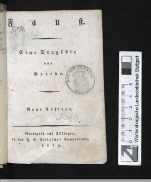 Faust : eine Tragödie