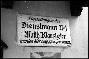 St. Gilgen: Bestellung des Dienstmann No. 1, Schild