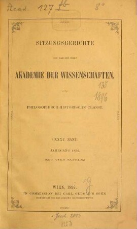 Sitzungsberichte. 135. 1896