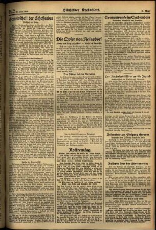 Zweite Ausgabe vom Montag, den 24. Juni 1935.