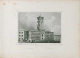 Tafel: Berlin. Das Neue Rathhaus. L'Hôtel de Ville