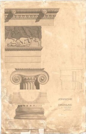 Ankowski, A; Ionische Säulenordnung - Details, Schnitte