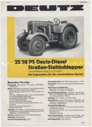 Deutz 25-28 PS Deutz Diesel Straßen-Stahlschlepper