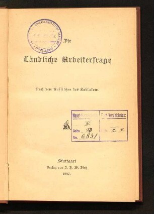 Die ländliche Arbeiterfrage