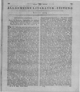 Dupin, A. M. J. J.: Observations sur plusieurs points importants de notre législation criminelle. Paris: Baudouin 1821