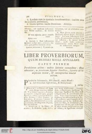 Liber Proverbiorum, quem hebraei mis le appellant