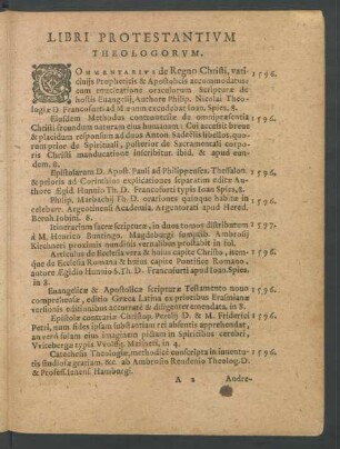 Libri Protestantium Theologorum.