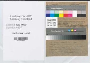 Entnazifizierung Josef Koehnsen, geb. 14.09.1895 (Verw.Referent)