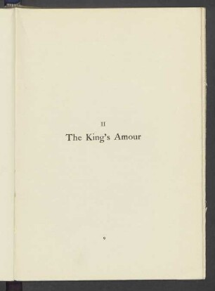II The King's Amour