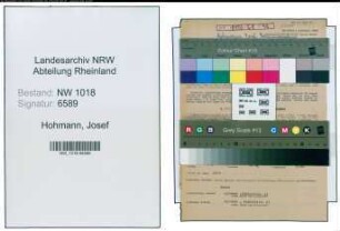 Entnazifizierung Josef Hohmann , geb. 03.11.1900 (Bauunternehmer)