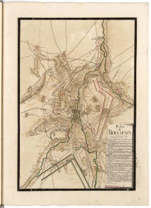 Plan de Bouchain avec ses Environs et avec l'Attaque en l'an 1711