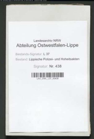 Geleit für die Juden im Amt Varenholz (Lüdenhausen, Varenholz, Langenholzhausen)