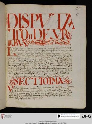 Disputatio secunda, De universalibus