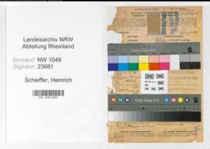 Entnazifizierung Heinrich Schieffer , geb. 18.04.1894 (Lademeister)