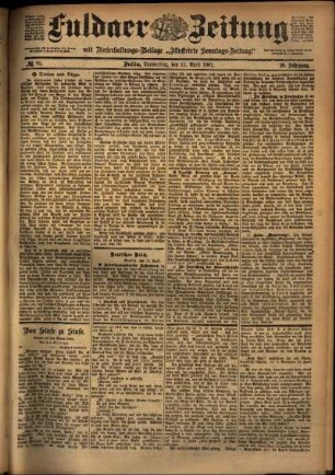 Ausgabe vom Donnerstag, den 11. April 1901.