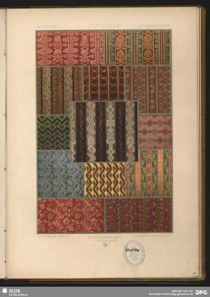 Gewebemuster. Ornamente mit Streifen