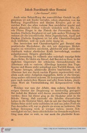Jakob Burckhardt über Bernini