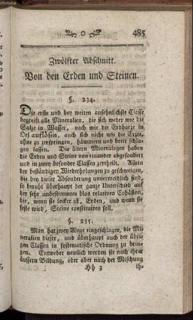 Zwölfter Abschnitt. Von den Erden und Steinen