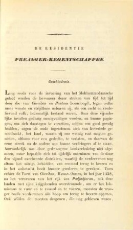 De residentie Preanger-Regentschappen