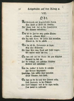 VIII. Ode