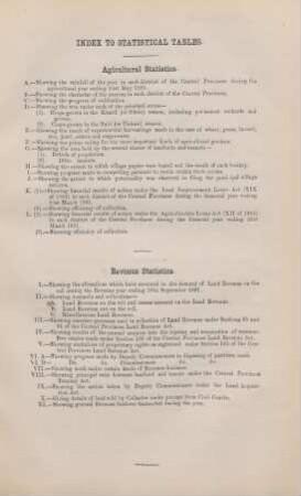 Index to statistical tables