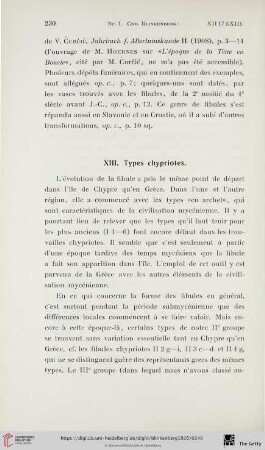 XIII. Types chypriotes