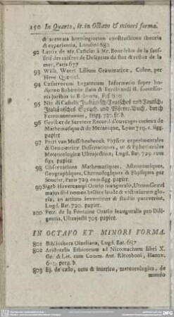In Octavo Et Minori Forma