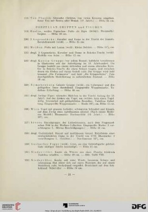 Porzellan- Gruppen und Figuren (Nr. 219-261)