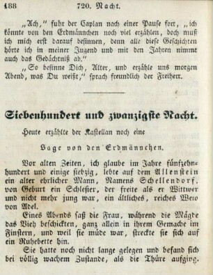 Siebenhundert und zwanzigste Nacht