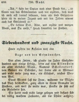 Siebenhundert und zwanzigste Nacht