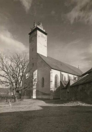 Kežmarok. Katholische Kirche (15. Jh.). Ansicht von Südwest