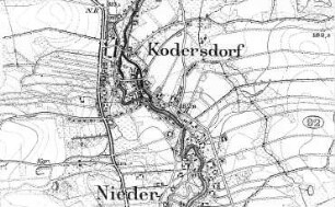 Kodersdorf. Meßtischblatt, Sekt. Horka, 1886 (RA Görlitz 30/316)
