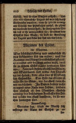 Maximen des Epikur.