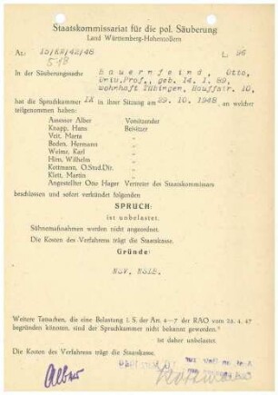 Bauernfeind, Otto, Prof.