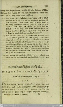 Vierunddreyßigster Abschnitt. Die Fabrikation des Salpeters