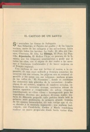 El castigo de un santo