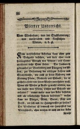 Vierter Unterricht.