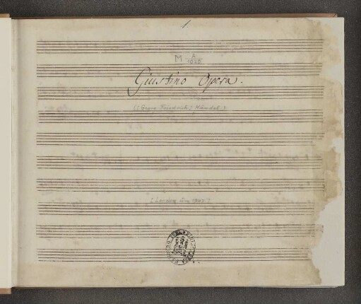 Giustino [HWV 37] : Opera