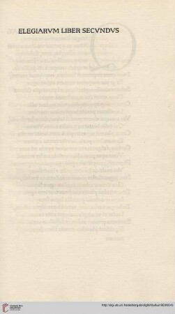 Elegiarum liber secundus