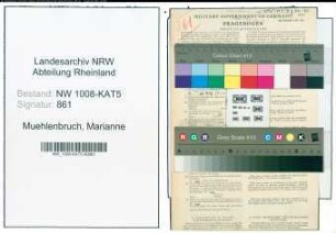 Entnazifizierung Marianne Muehlenbruch , geb. 13.04.1909 (Aerztin)