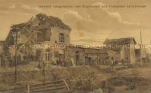 Der zerstörte Bahnhof von Langemarck
