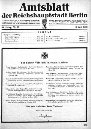 1943,27: Nr. 27, 6. Juli 1943