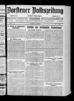 Dorstener Volkszeitung. 1919-1933