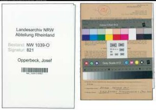 Entnazifizierung Josef Opperbeck , geb. 28.07.1900 (Versicherungsdirektor)