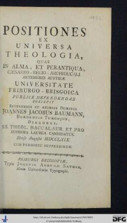 Positiones Ex Universa Theologia