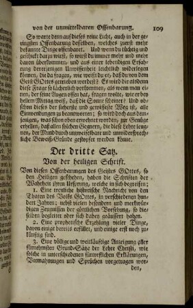 Der dritte Satz. Von der heiligen Schrift.