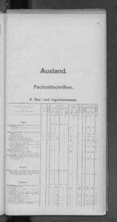 A. Bau- und Ingenieurwesen.