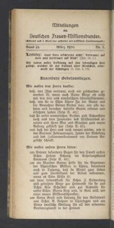 Nr. 3. März 1920